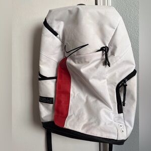 Nike Elite Pro Basketball Backpack White Red Black
